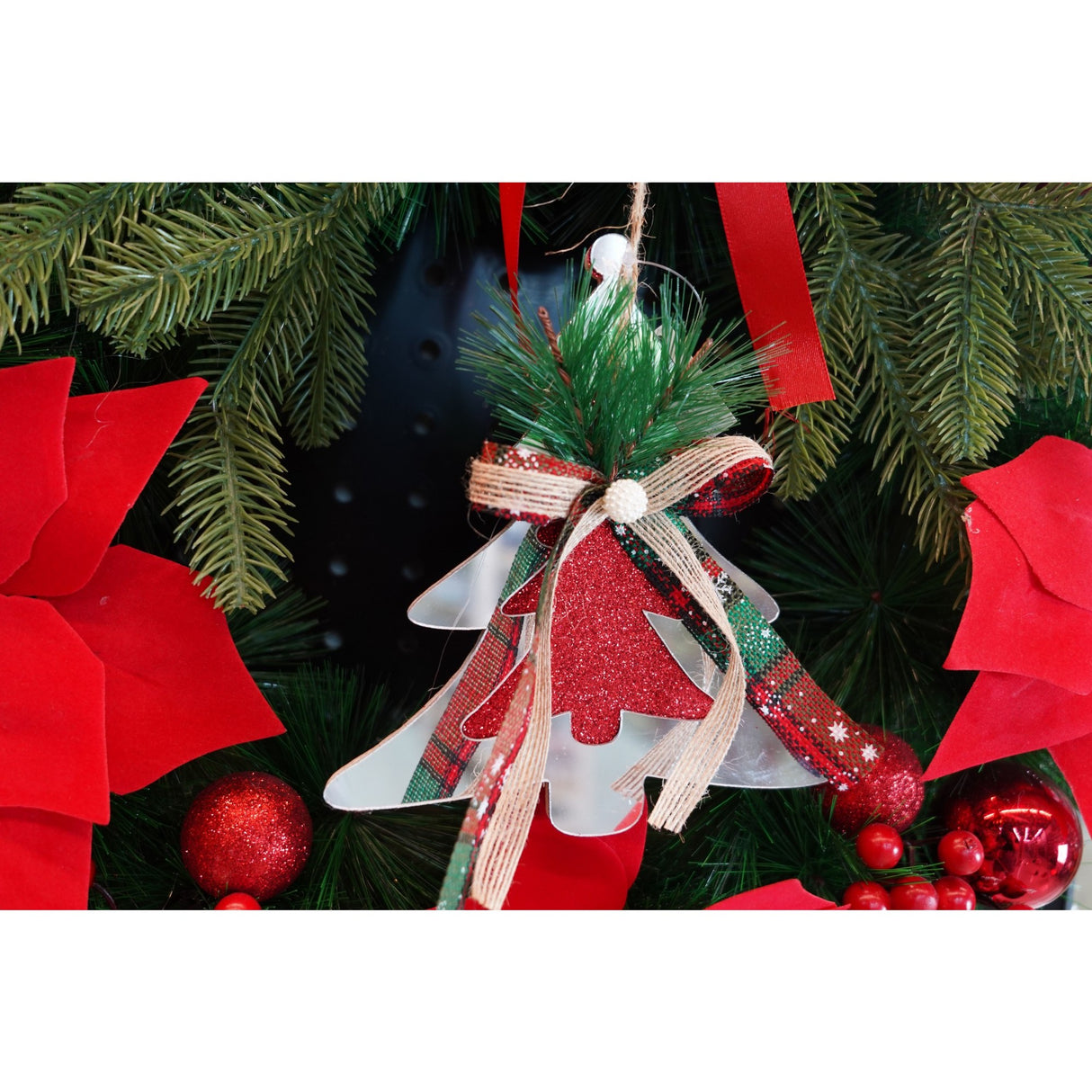 Ornament brad, Flippy, Brad, Argintiu, Lucios, 14*15CM, Acril, Interior/ Exterior - vivimall.ro