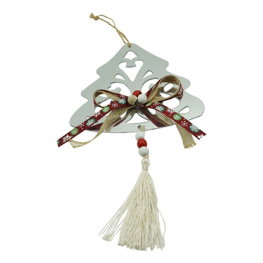 Ornament brad, Vivimall, Brad, Argintiu, Lucios, 14*26CM, Acril, Interior/ Exterior - vivimall.ro