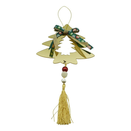 Ornament brad, Vivimall, Brad, Auriu, Lucios, 14*26CM, Acril, Interior/ Exterior - vivimall.ro