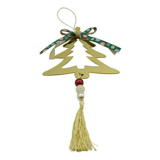 Ornament brad, Vivimall, Brad, Auriu, Lucios, 15*28CM, Acril, Interior/ Exterior - vivimall.ro