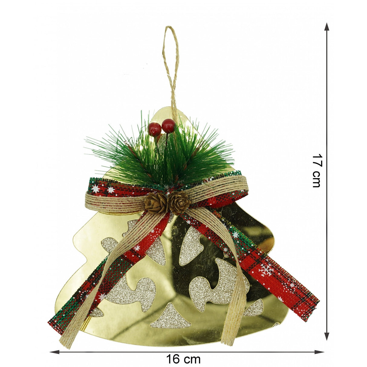 Ornament brad, Flippy, Brad, Auriu, Lucios, 16*17CM, Acril, Interior/ Exterior - vivimall.ro
