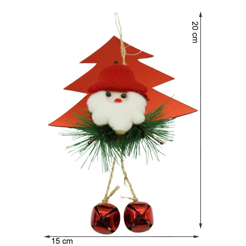 Ornament brad, Flippy, Brad cu clopotei, Rosu, Lucios, 15*20CM, Acril, Interior/ Exterior - vivimall.ro