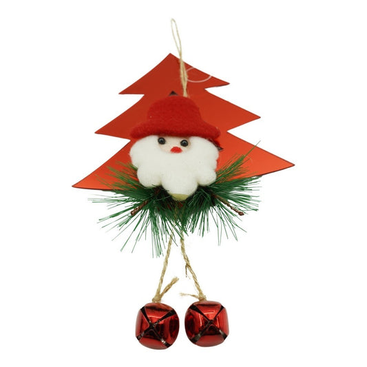 Ornament brad, Vivimall, Brad cu clopotei, Rosu, Lucios, 15*20CM, Acril, Interior/ Exterior - vivimall.ro