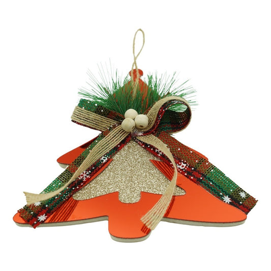 Ornament brad, Vivimall, Brad, Rosu, Lucios, 14*16CM, Acril, Interior/ Exterior - vivimall.ro