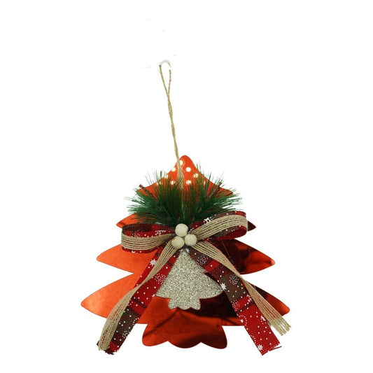 Ornament brad, Vivimall, Brad, Rosu, Lucios, 14*16CM, Acril, Interior/ Exterior - vivimall.ro
