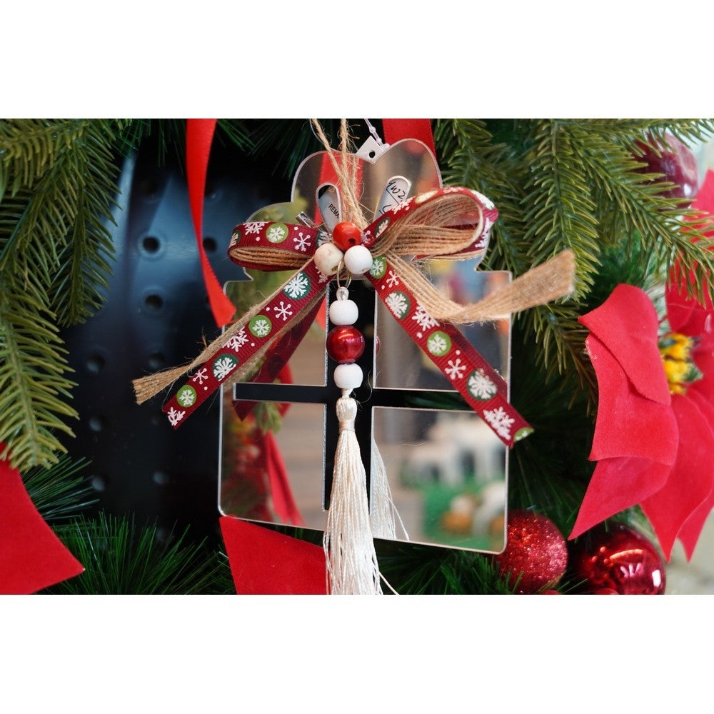 Ornament Brad, Cadou, Lucios, 14*26Cm, Acril, Interior/ Exterior