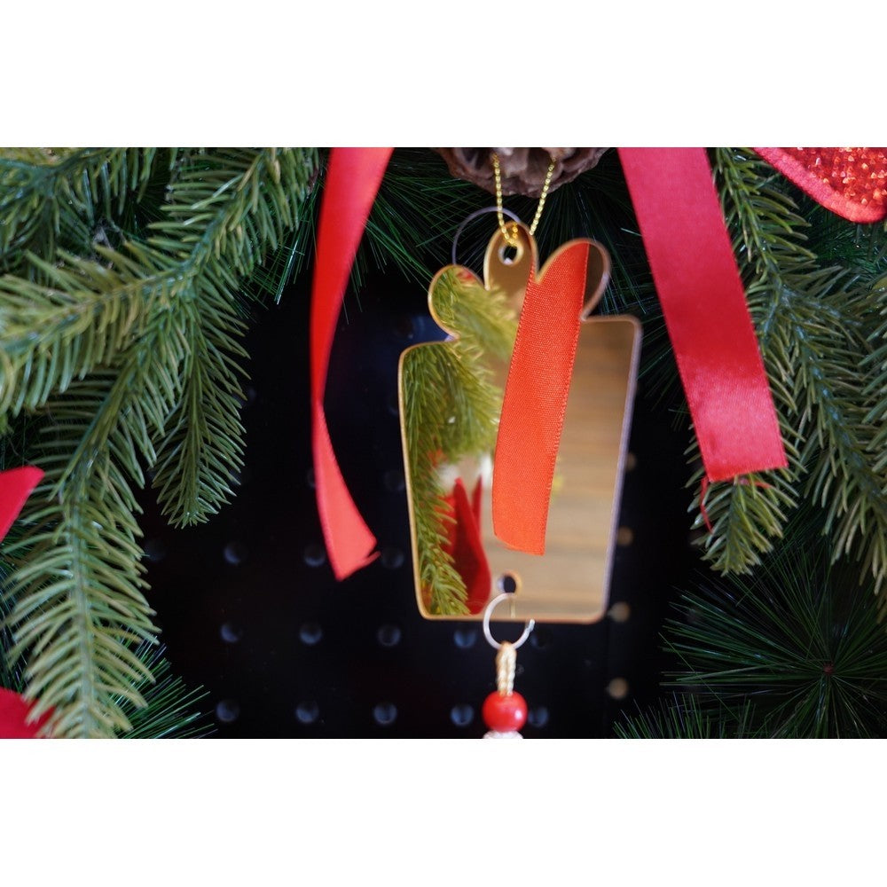 Ornament Brad, Cadou, Lucios, 8*25Cm, Acril, Interior/ Exterior