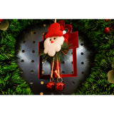 Ornament Brad, Cadou Cu Clopotei, Lucios, 15*20Cm, Acril, Interior/ Exterior