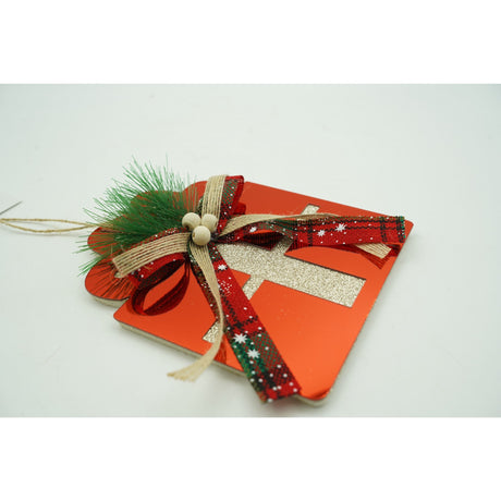 Ornament Brad, Cadou, Lucios, 15*15Cm, Acril, Interior/ Exterior