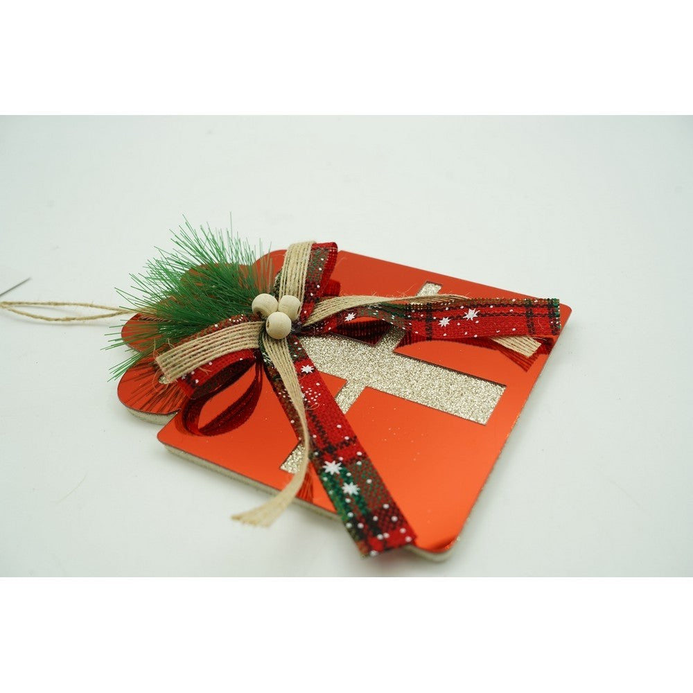 Ornament Brad, Cadou, Lucios, 15*15Cm, Acril, Interior/ Exterior