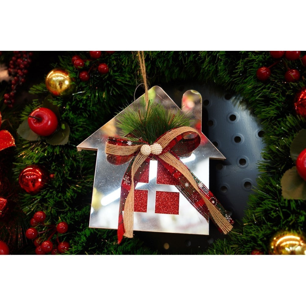 Ornament Brad, Casa, Lucios, 14*17Cm, Acril, Interior/ Exterior