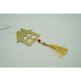 Ornament brad, Flippy, Casa, Auriu, Lucios, 10*25CM, Acril, Interior/ Exterior - vivimall.ro