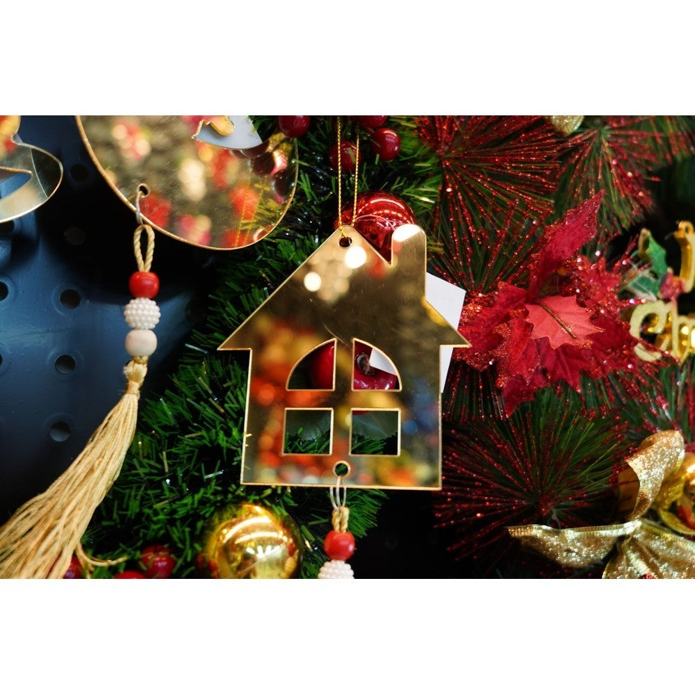 Ornament Brad, Casa, Lucios, 10*25Cm, Acril, Interior/ Exterior