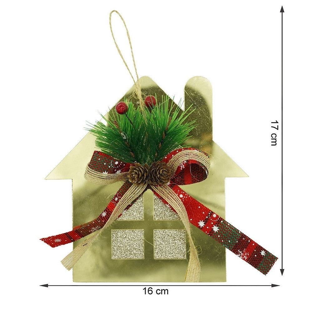Ornament Brad, Casa, Lucios, 16*17Cm, Acril, Interior/ Exterior