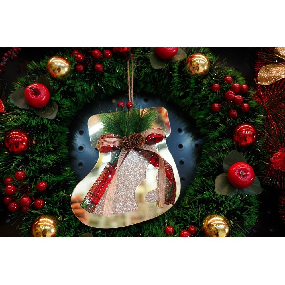 Ornament Brad, Ciorap, Lucios, 17*17Cm, Acril, Interior/ Exterior