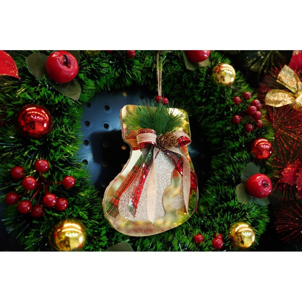 Ornament Brad, Ciorap, Lucios, 17*17Cm, Acril, Interior/ Exterior