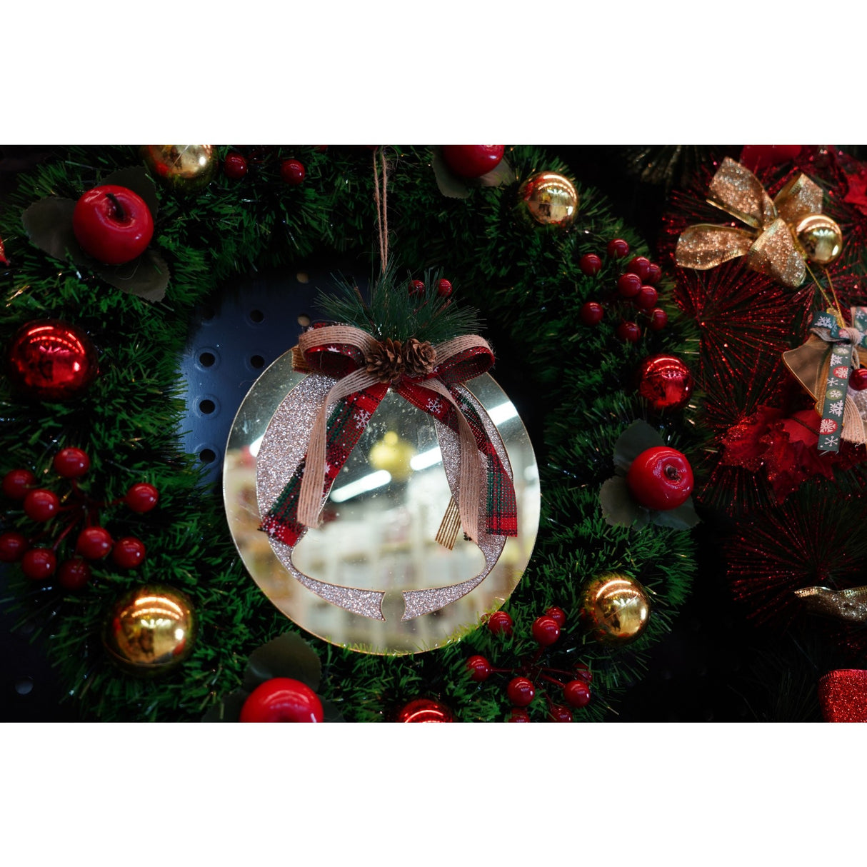 Ornament Brad, Clopotel, Lucios, 17*17Cm, Acril, Interior/ Exterior