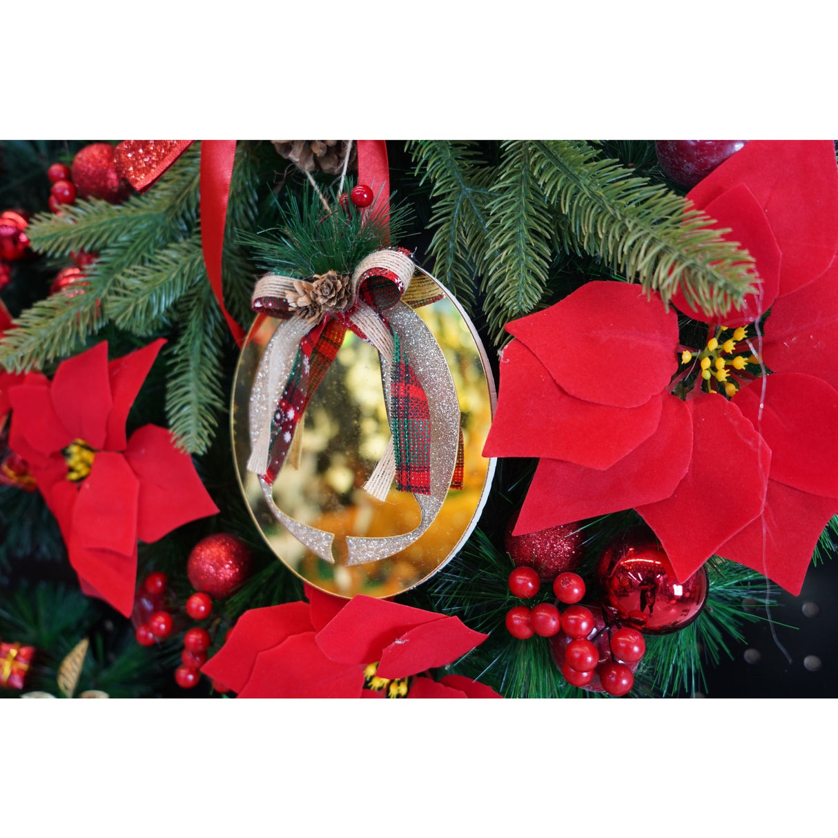 Ornament Brad, Clopotel, Lucios, 17*17Cm, Acril, Interior/ Exterior