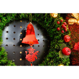 Ornament brad, Flippy, Clopotel, Om de zapada, Rosu, Lucios, 10*28CM, Acril, Interior/ Exterior - vivimall.ro