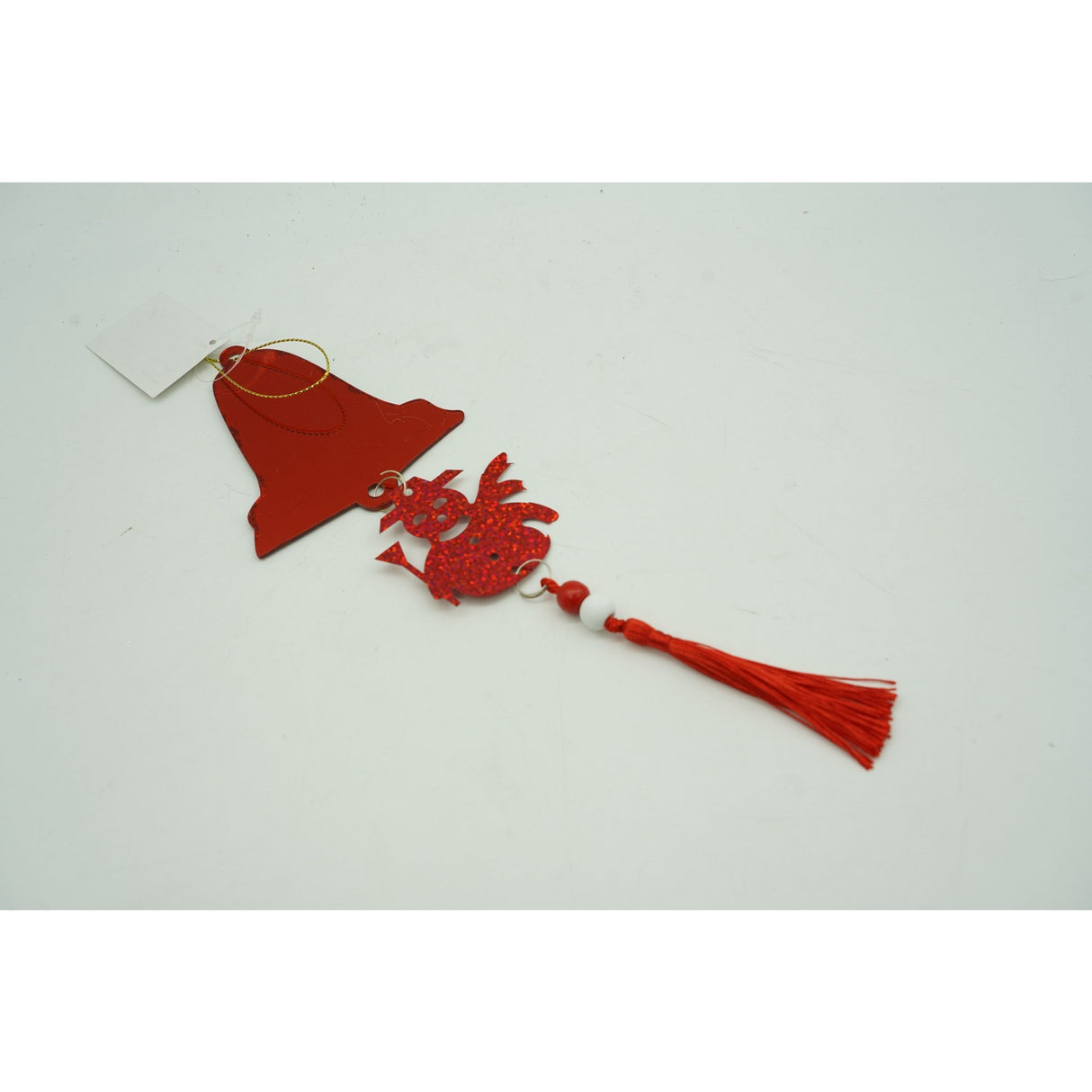 Ornament brad, Flippy, Clopotel, Om de zapada, Rosu, Lucios, 10*28CM, Acril, Interior/ Exterior - vivimall.ro