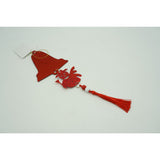 Ornament brad, Flippy, Clopotel, Om de zapada, Rosu, Lucios, 10*28CM, Acril, Interior/ Exterior - vivimall.ro