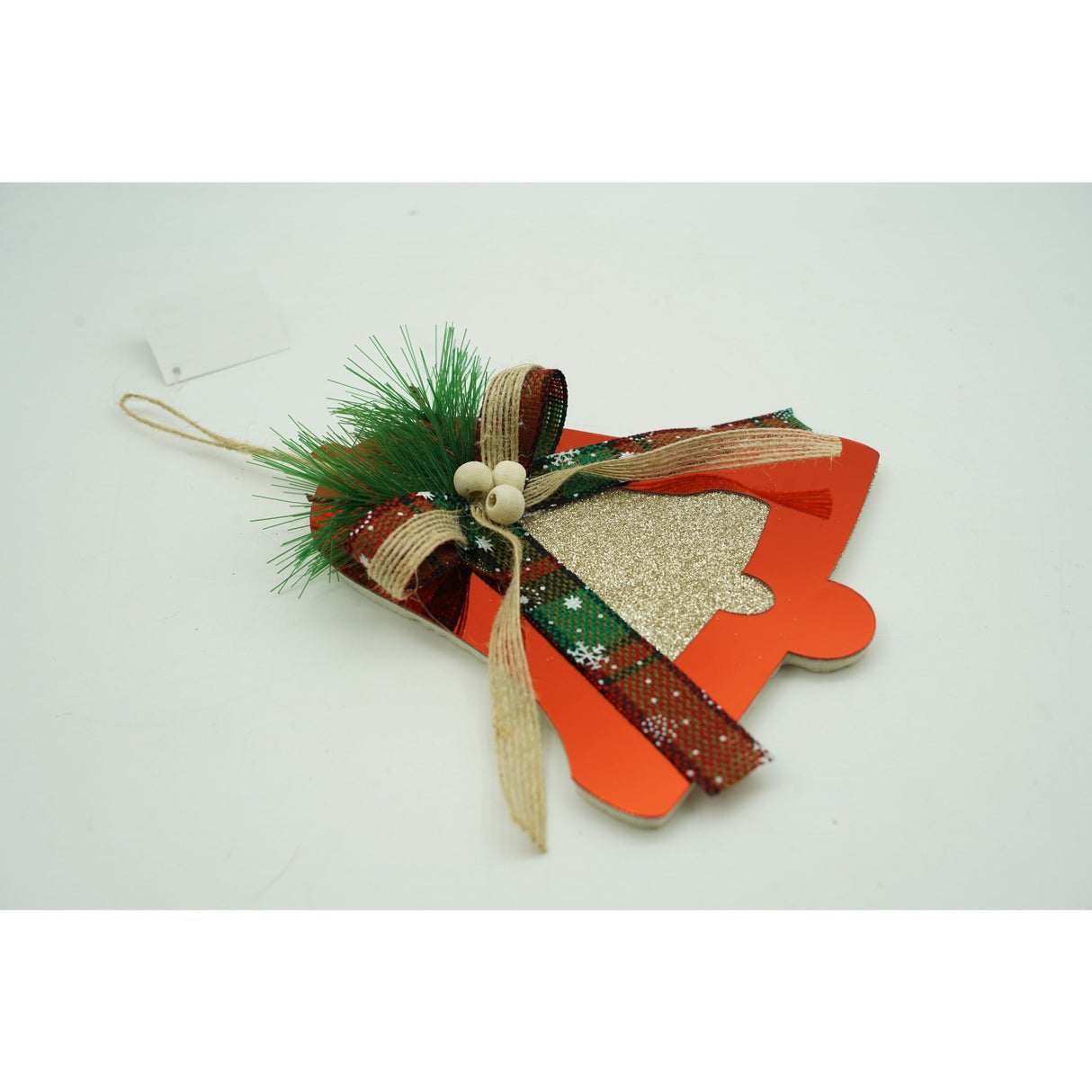 Ornament brad, Flippy, Clopotel, Rosu, Lucios, 14*16CM, Acril, Interior/ Exterior - vivimall.ro