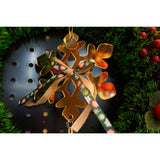 Ornament brad, Flippy, Fulg de nea, Auriu, Lucios, 15*27CM, Acril, Interior/ Exterior - vivimall.ro