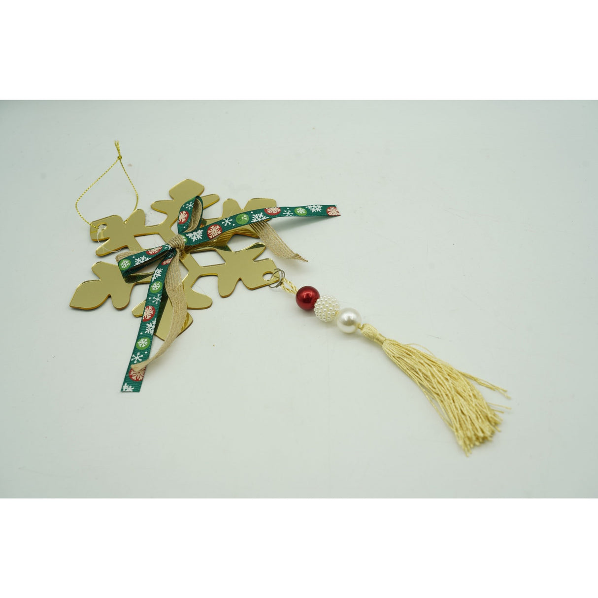 Ornament brad, Flippy, Fulg de nea, Auriu, Lucios, 15*27CM, Acril, Interior/ Exterior - vivimall.ro