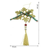 Ornament brad, Flippy, Fulg de nea, Auriu, Lucios, 15*27CM, Acril, Interior/ Exterior - vivimall.ro