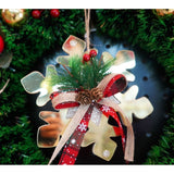 Ornament Brad, Fulg De Nea, Lucios, 16*16Cm, Acril, Interior/ Exterior
