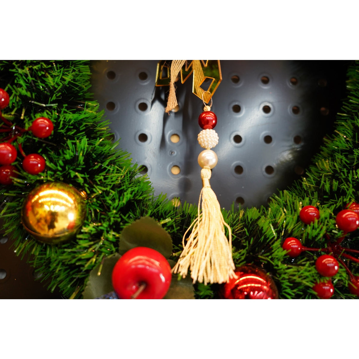 Ornament brad, Flippy, Fulg de nea, Auriu, Lucios, 16*30CM, Acril, Interior/ Exterior - vivimall.ro