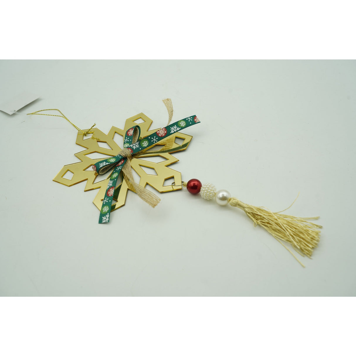 Ornament brad, Flippy, Fulg de nea, Auriu, Lucios, 16*30CM, Acril, Interior/ Exterior - vivimall.ro