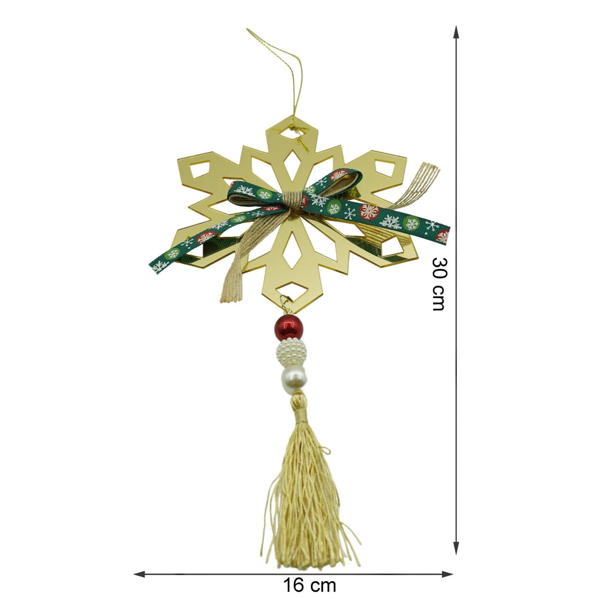 Ornament Brad, Fulg De Nea, Lucios, 16*30Cm, Acril, Interior/ Exterior
