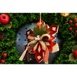 Ornament brad, Flippy, Fulg de nea, Rosu, Lucios, 15*15CM, Acril, Interior/ Exterior - vivimall.ro