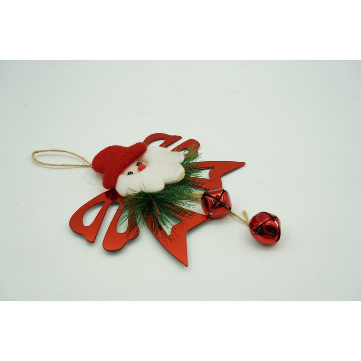 Ornament brad, Flippy, Funda cu clopotei, Rosu, Lucios, 15*20CM, Acril, Interior/ Exterior - vivimall.ro