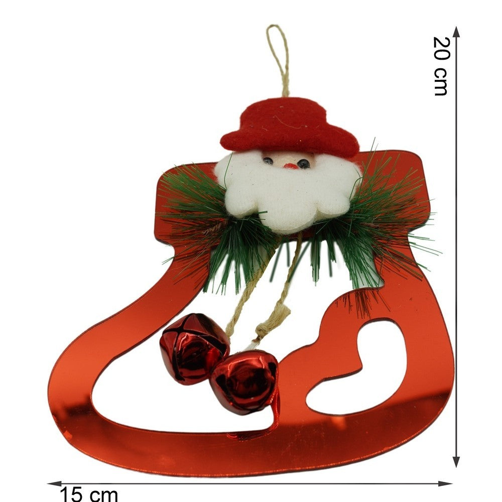 Ornament Brad, Gheata Cu Clopotei, Lucios, 15*20Cm, Acril, Interior/ Exterior
