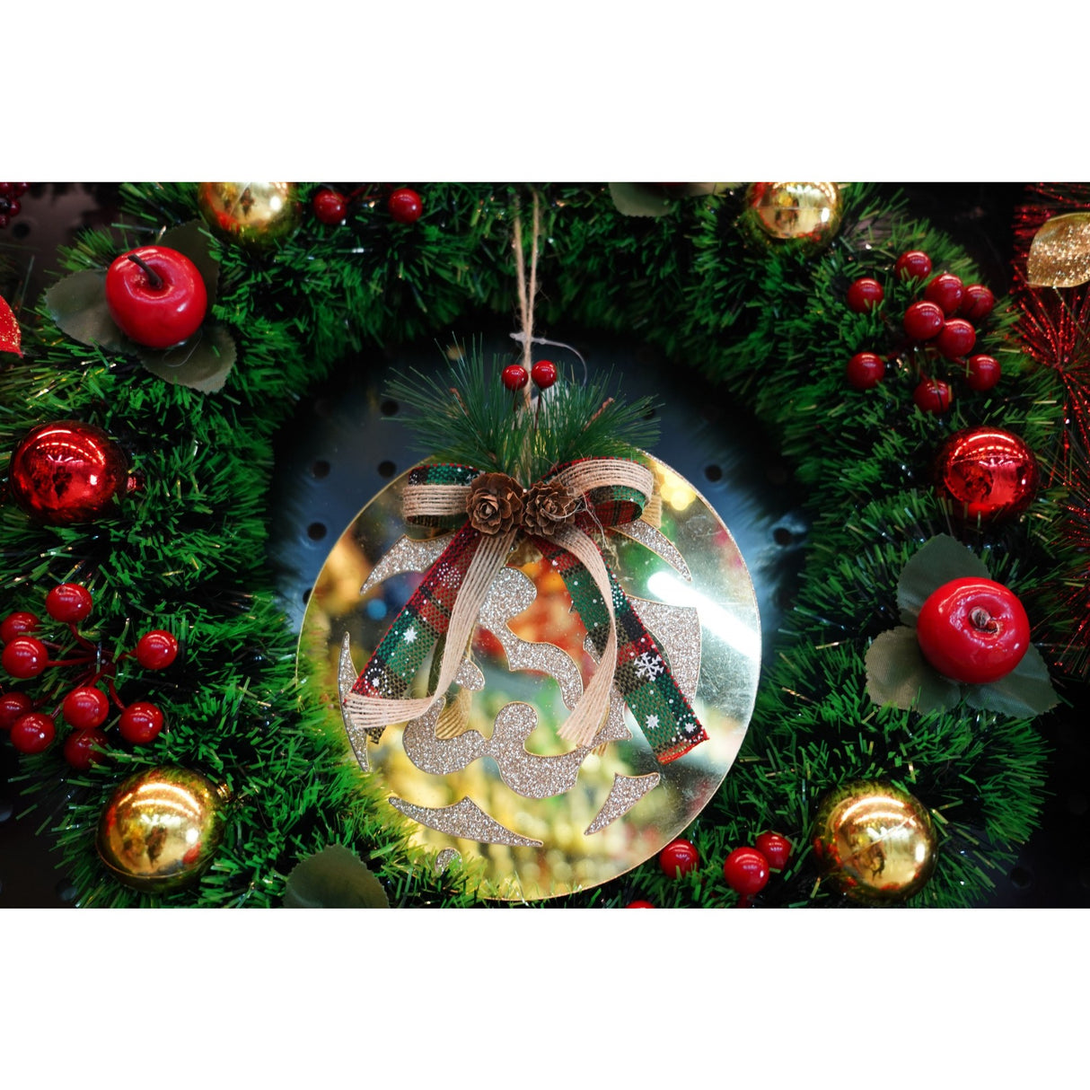 Ornament brad, Flippy, Glob, Auriu, Lucios, 17*17CM, Acril, Interior/ Exterior - vivimall.ro