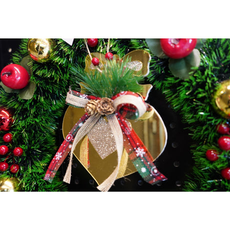 Ornament brad, Flippy, Inima, Auriu, Lucios, 15*16CM, Acril, Interior/ Exterior - vivimall.ro