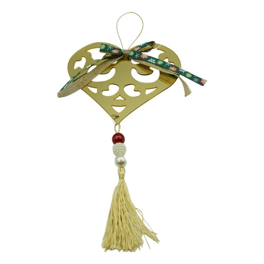 Ornament brad, Vivimall, Inima, Auriu, Lucios, 15*26CM, Acril, Interior/ Exterior - vivimall.ro