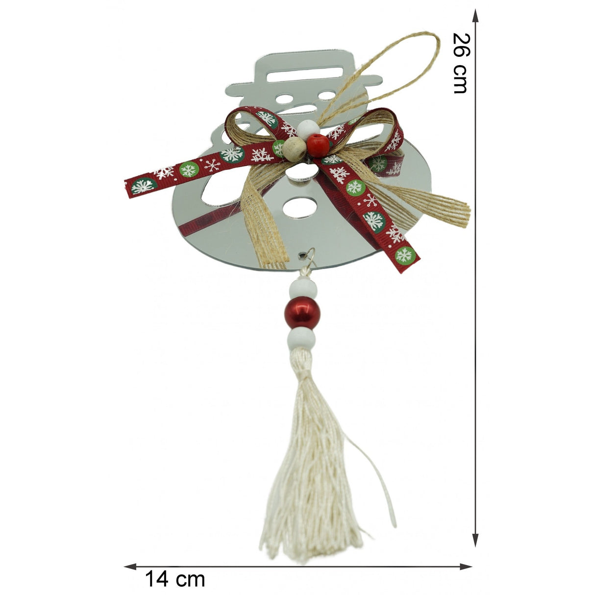 Ornament brad, Flippy, Om de zapada, Argintiu, Lucios, 14*26CM, Acril, Interior/ Exterior - vivimall.ro