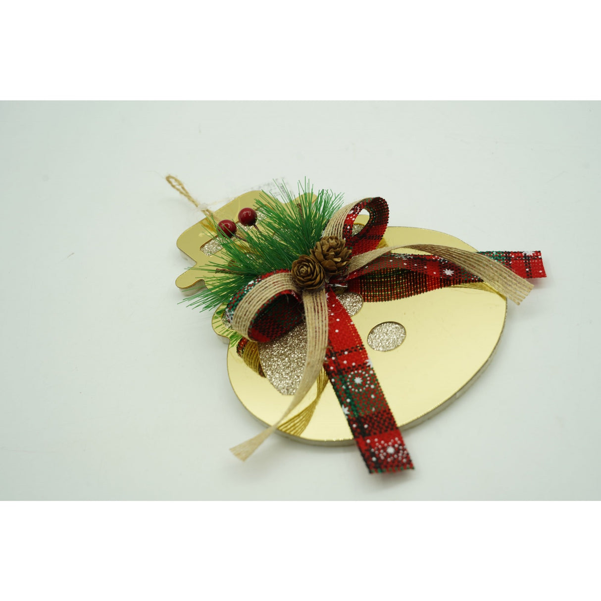 Ornament brad, Flippy, Om de zapada, Auriu, Lucios, 16*17CM, Acril, Interior/ Exterior - vivimall.ro