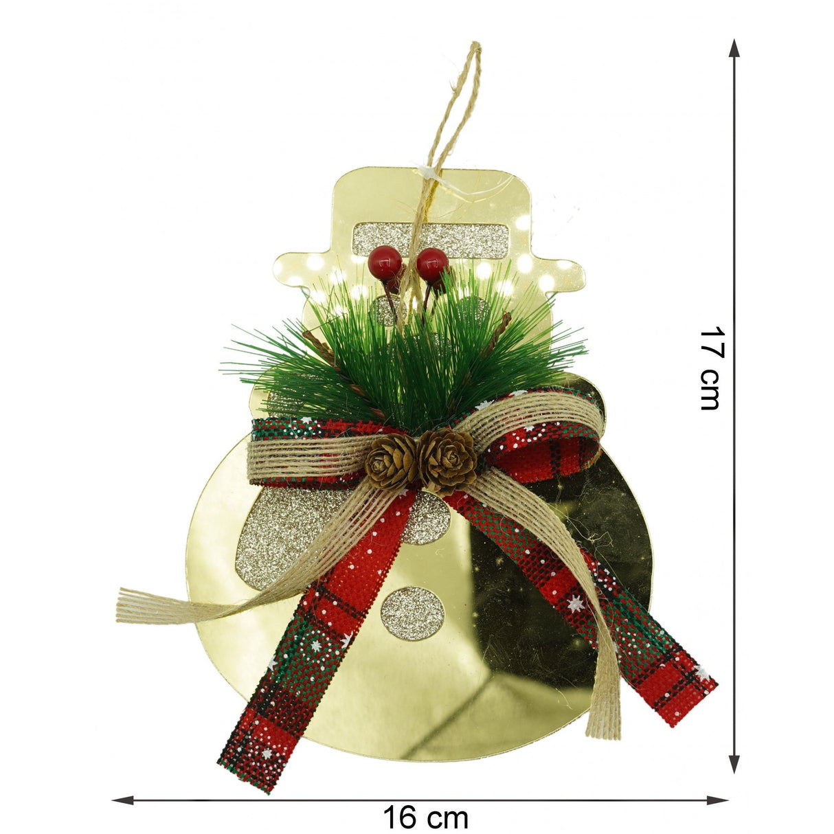 Ornament Brad, Om De Zapada, Lucios, 16*17Cm, Acril, Interior/ Exterior