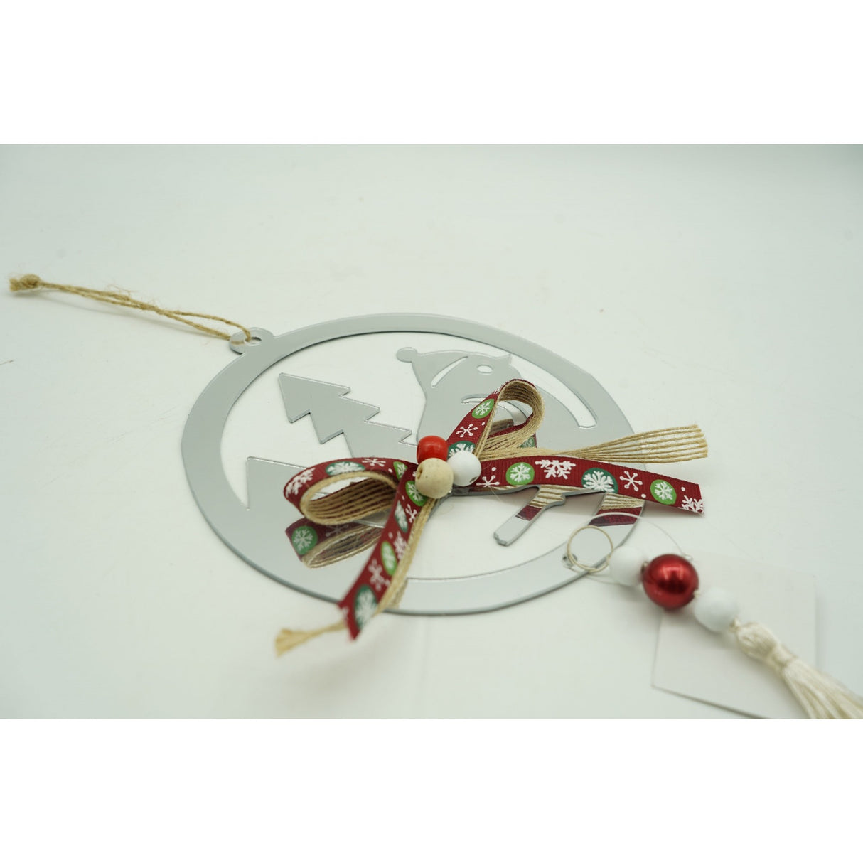 Ornament brad, Flippy, Pasare, Argintiu, Lucios, 14*26CM, Acril, Interior/ Exterior - vivimall.ro