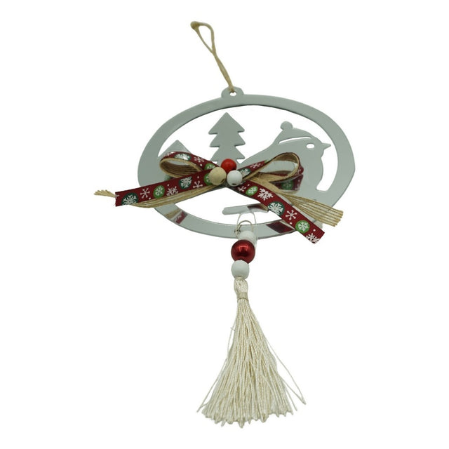 Ornament brad, Flippy, Pasare, Argintiu, Lucios, 14*26CM, Acril, Interior/ Exterior - vivimall.ro