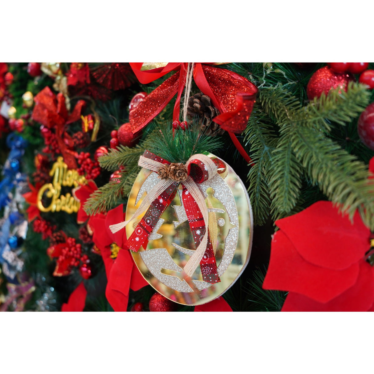 Ornament Brad, Pasare, Lucios, 17*17Cm, Acril, Interior/ Exterior