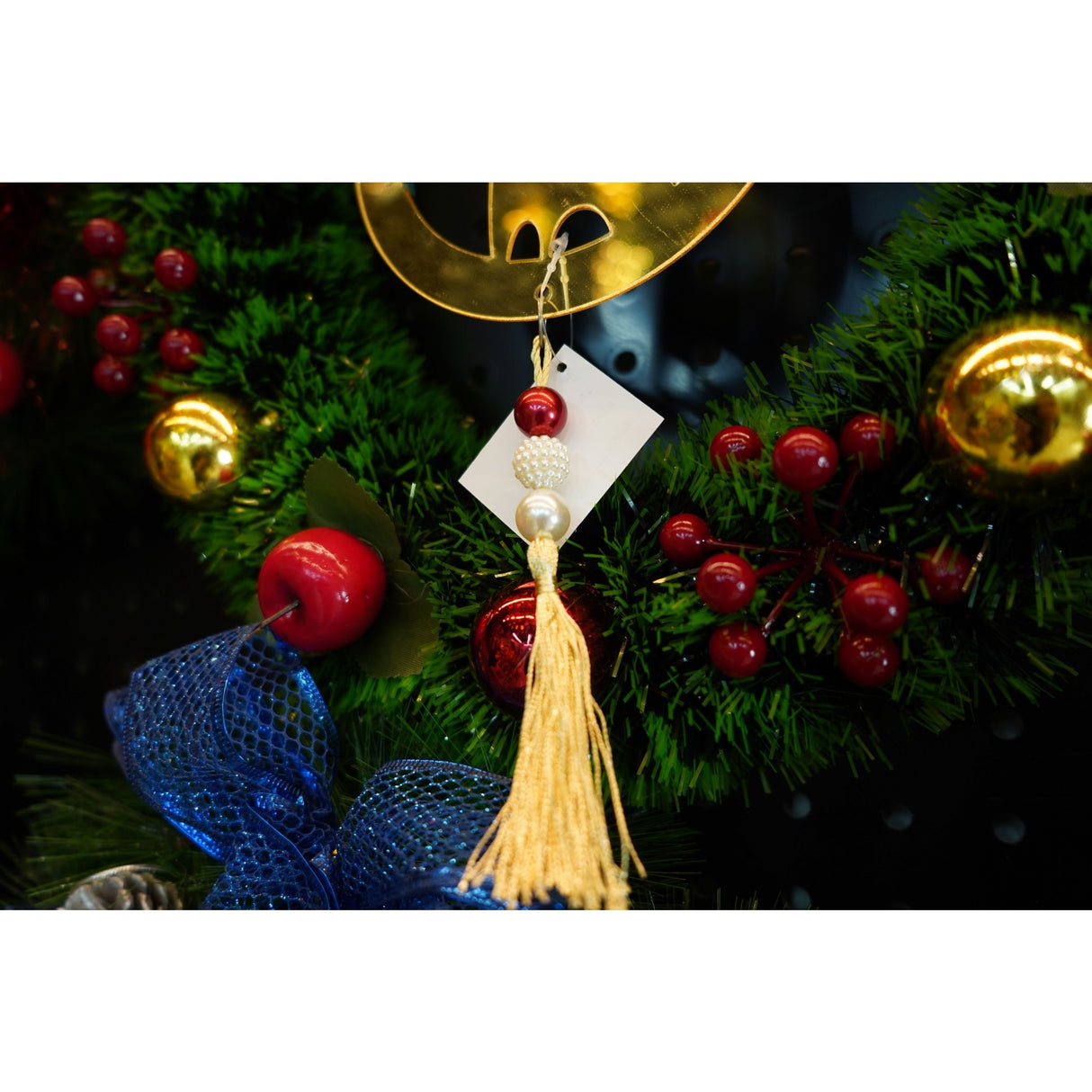 Ornament brad, Flippy, Ren, Auriu, Lucios, 15*25CM, Acril, Interior/ Exterior - vivimall.ro