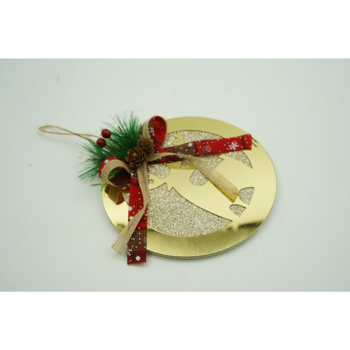 Ornament Brad, Ren, Lucios, 17*17Cm, Acril, Interior/ Exterior