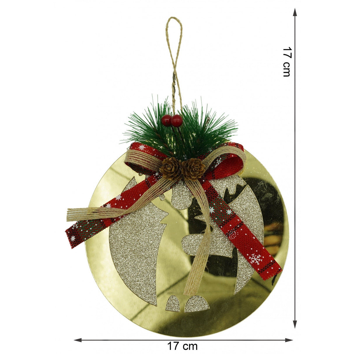 Ornament Brad, Ren, Lucios, 17*17Cm, Acril, Interior/ Exterior
