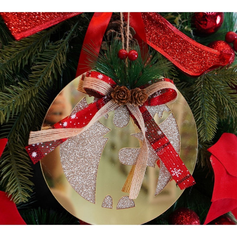 Ornament Brad, Ren, Lucios, 17*17Cm, Acril, Interior/ Exterior