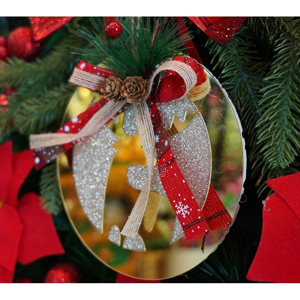 Ornament Brad, Ren, Lucios, 17*17Cm, Acril, Interior/ Exterior